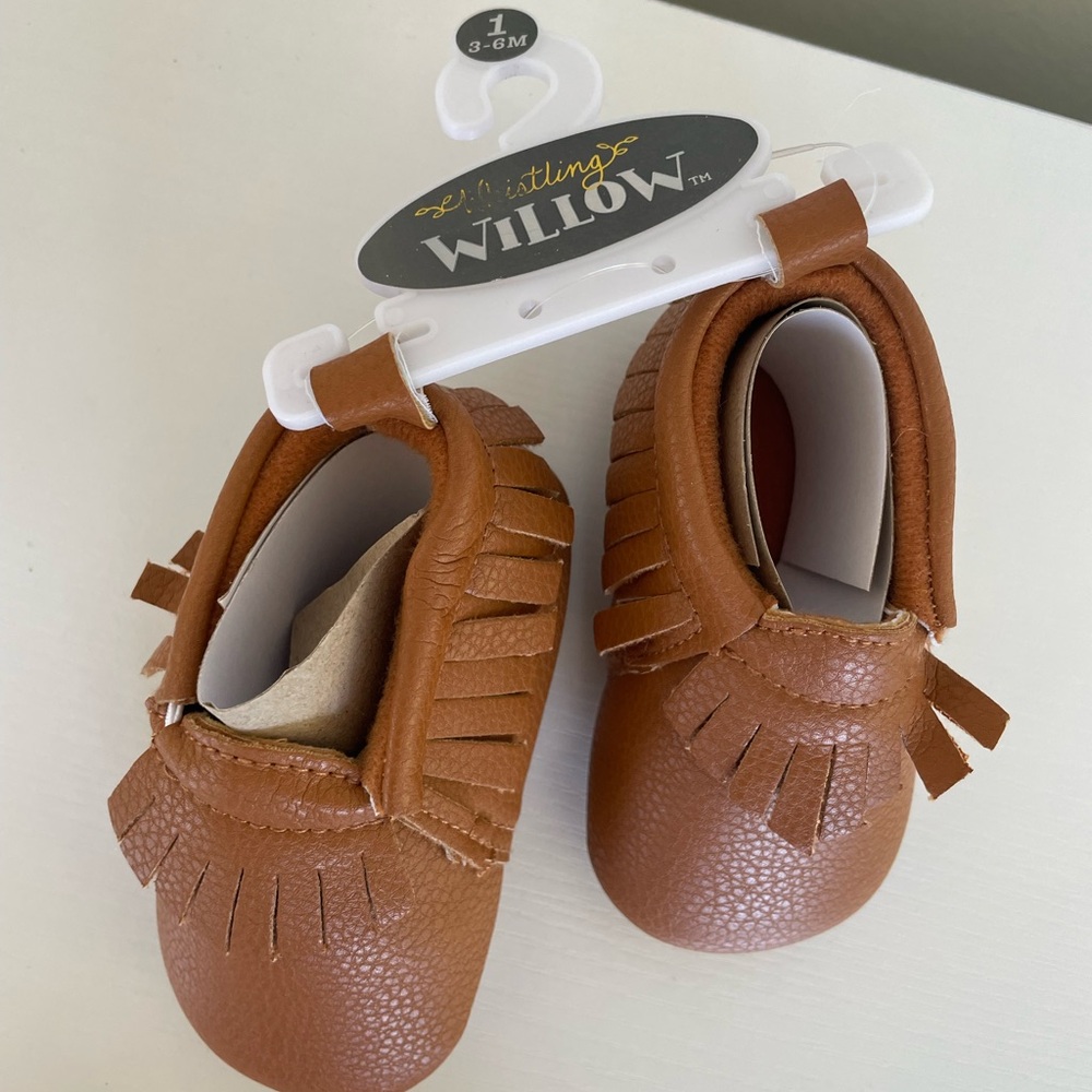 Willow Tan Kids Moccasins